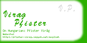 virag pfister business card